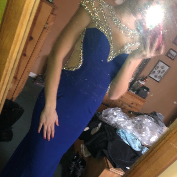 ROYAL BLUE PROM/ FORMAL DRESS - Picture 6 of 7